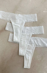 To Hold You 3-Pack Underwear Set White