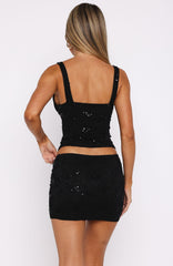 I Own My Night Lace Mini Skirt Black