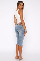 Annie Low Rise Capri Jeans Vintage Light Blue