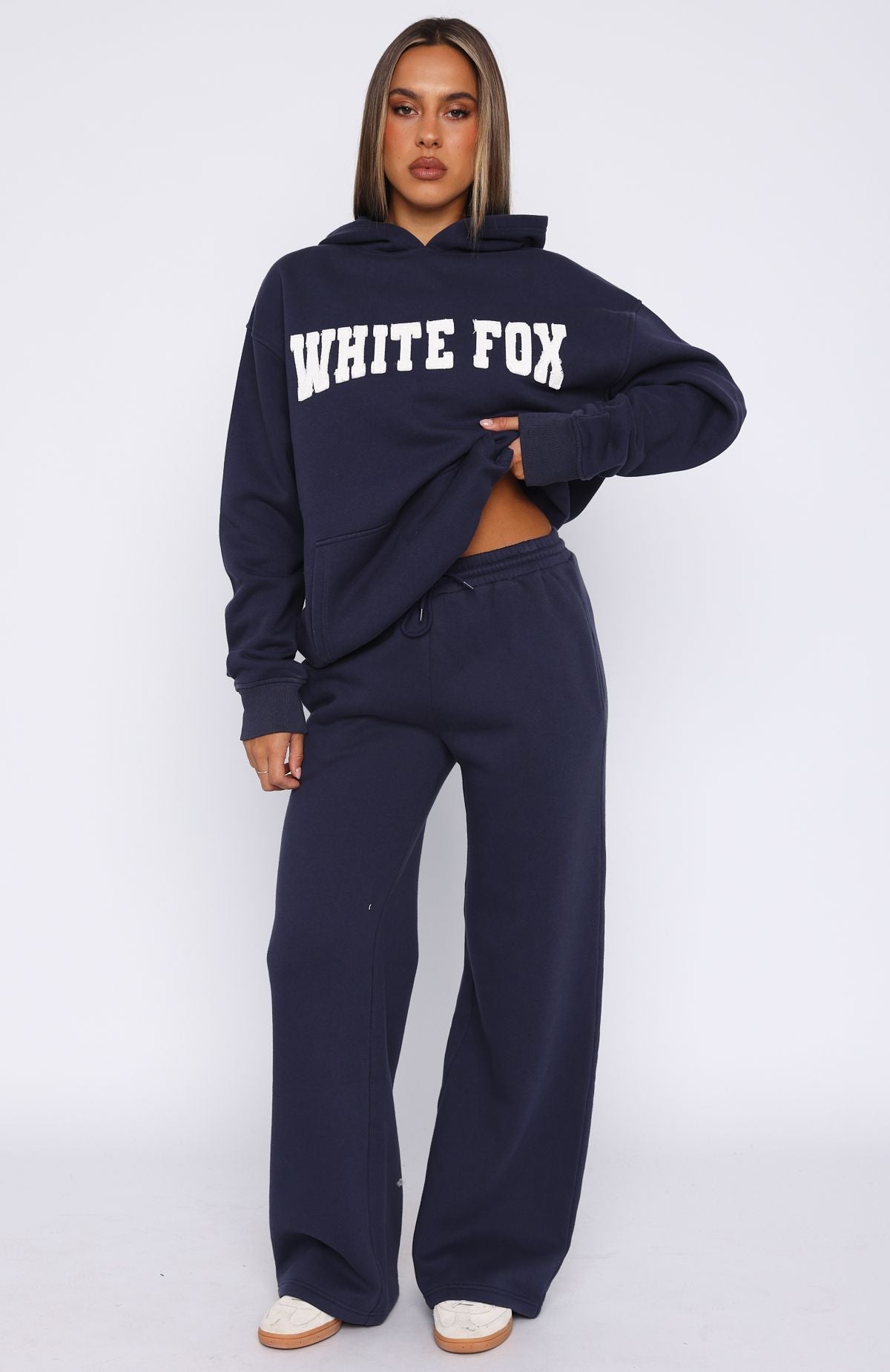 Shout It Out Wide Leg Sweatpants Navy