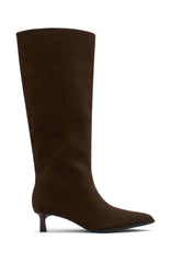 Juliette Knee High Boots Chocolate Faux Suede