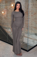 Let Go Of Your Heart Maxi Dress Smokey Chocolate