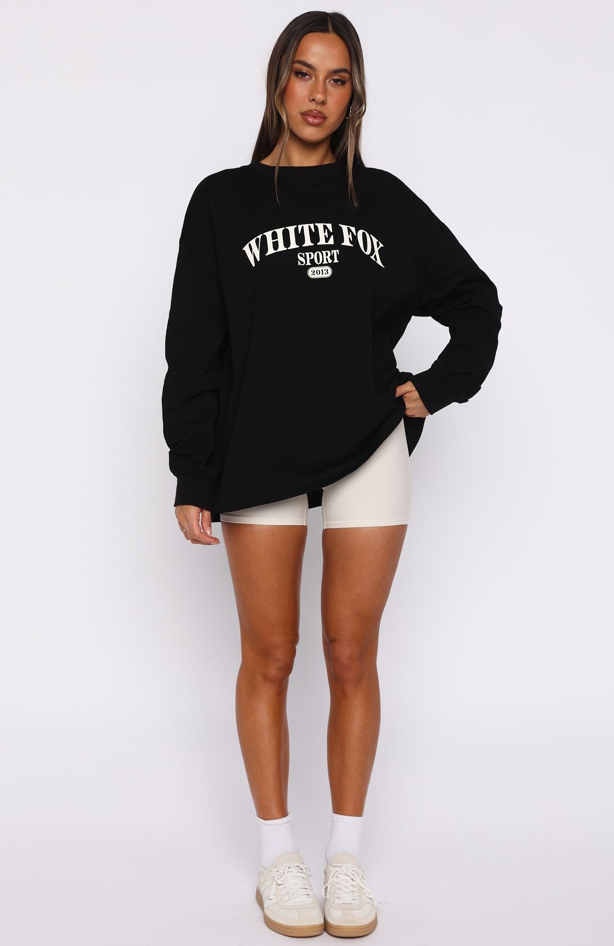 Stand With You Long Sleeve Oversized Tee Black