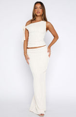 Top To Bottom Maxi Skirt Off White
