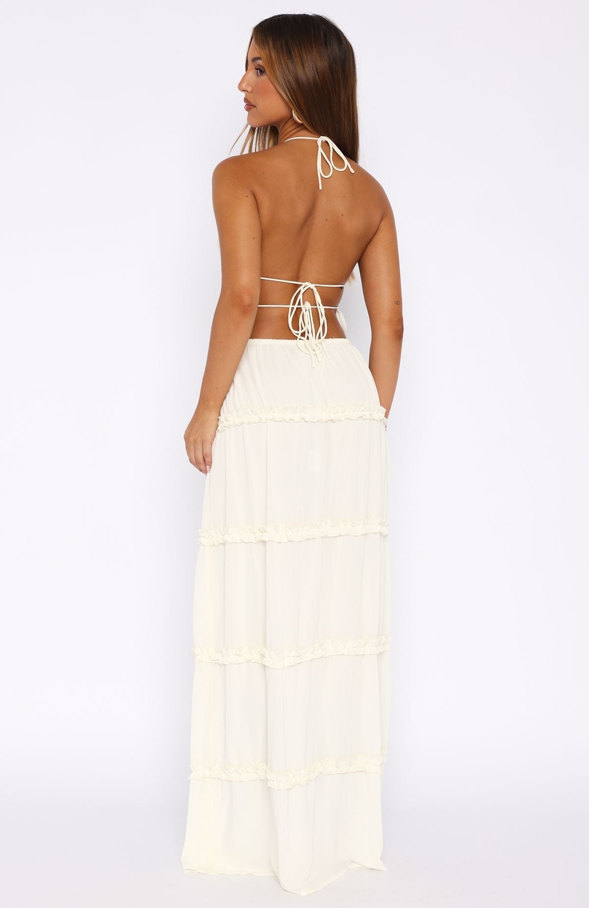 No Contact Maxi Skirt Off White
