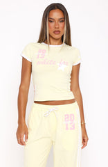All Star Season Baby Tee Lemon