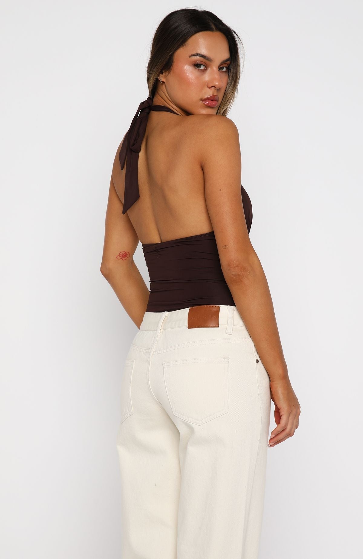 New Horizons Halter Bodysuit Espresso