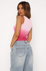 Dinner At Sunset Tank Top Pink Ombre