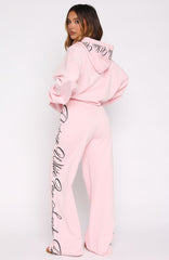 Lucky Thirteen Shaya Wide Leg Sweatpants Soft Pink