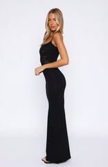 Deep Love Knit Maxi Dress Black