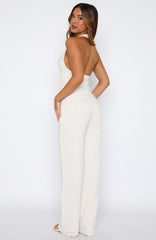 I Don't Compete Straight Leg Pants White