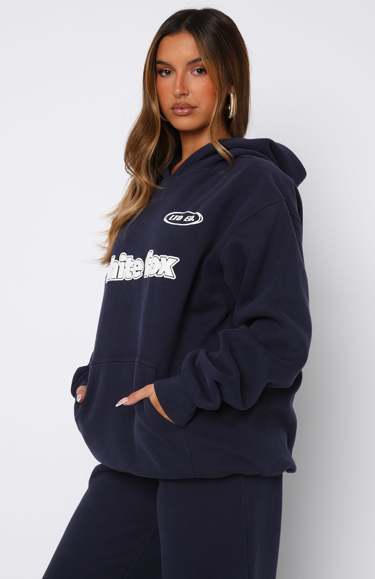 Ready To Go Oversized Hoodie Navy