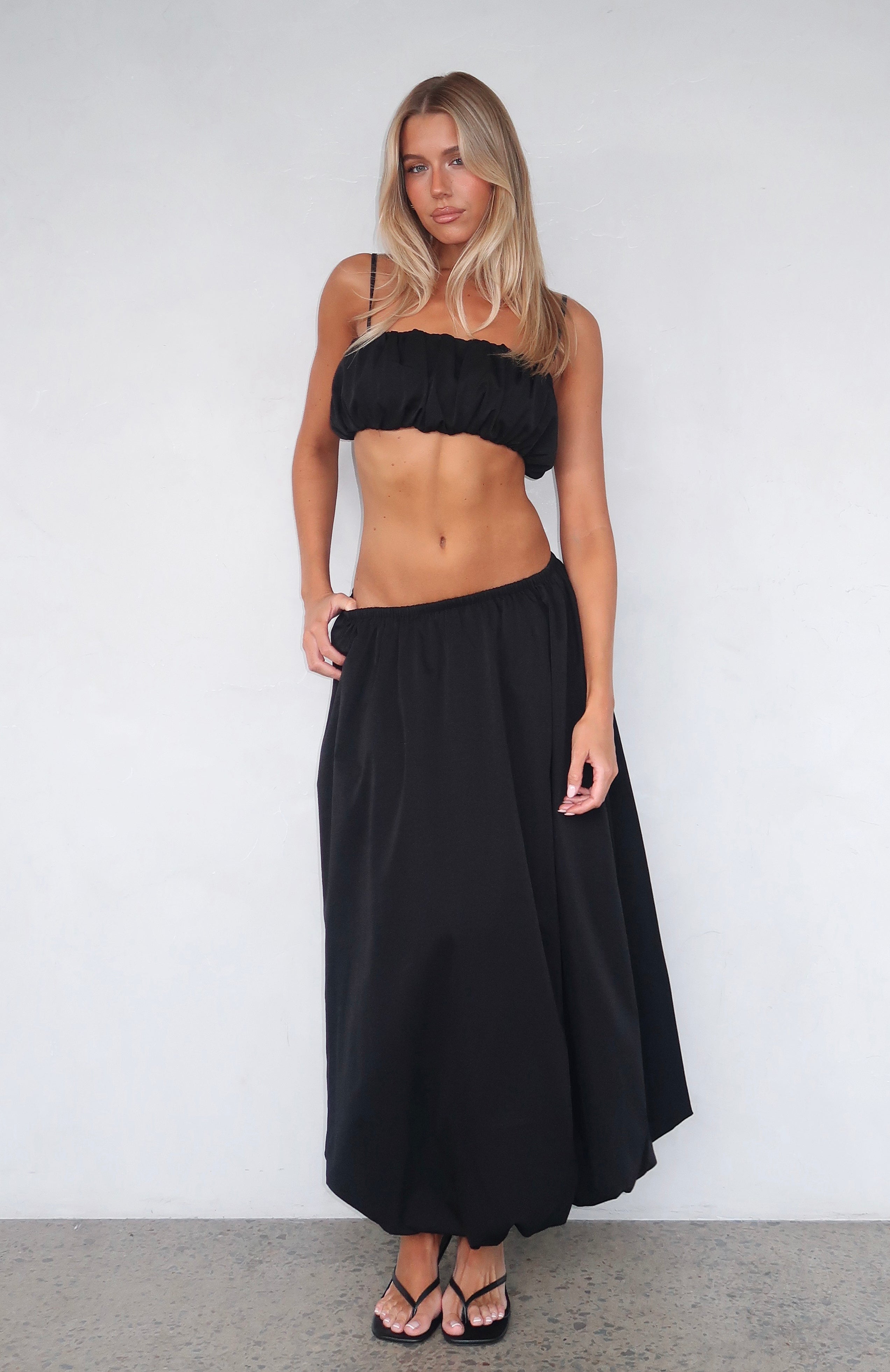 All I Wanted Was You Midi Skirt Black