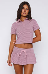 Check The Scores Polo Tee Pink