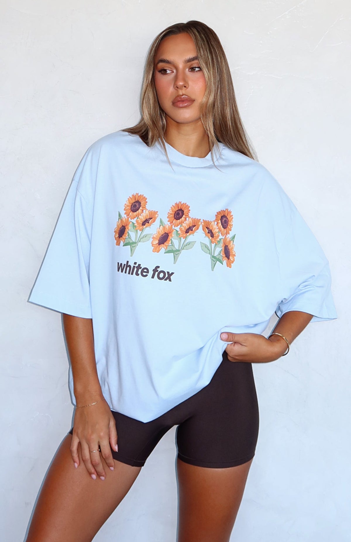 Flower Girl Oversized Tee Blue