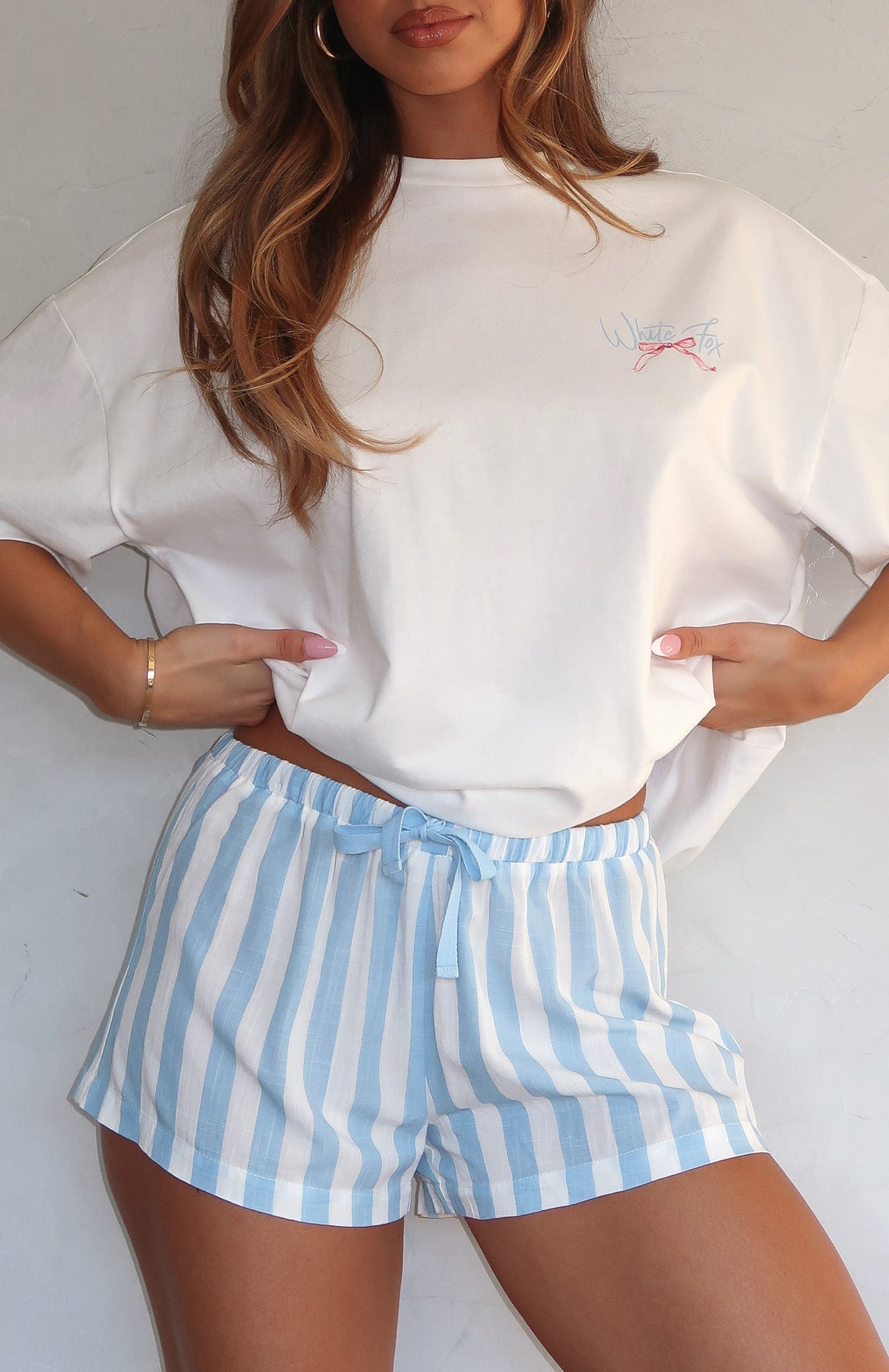 Echoes Of You Pyjama Shorts Blue/White