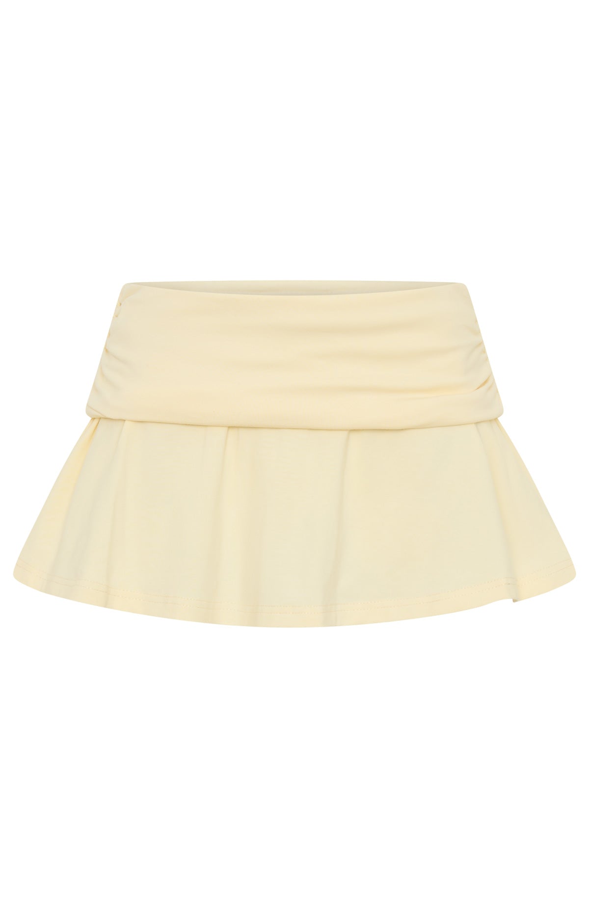 From The Archives Gigi Fold Over Mini Skirt Lemon
