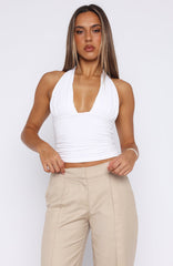 Girl's Weekend Halter Top White