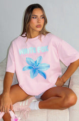 Got That Glow Oversized Tee Pink