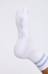 Grounded Socks White/Blue