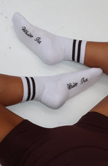 Grounded Socks White/Dark Chocolate