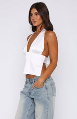 Here For Me Halter Top White