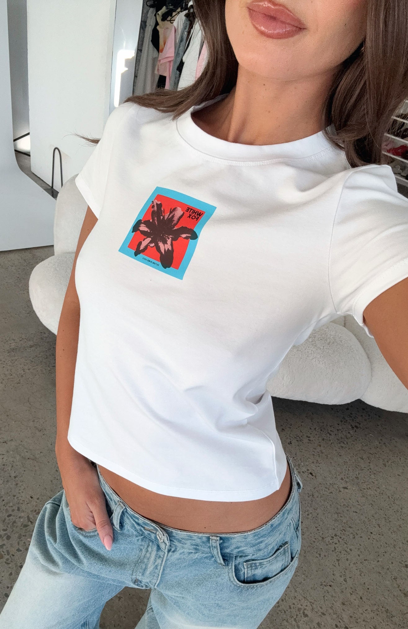 Impressionable Relaxed Baby Tee White