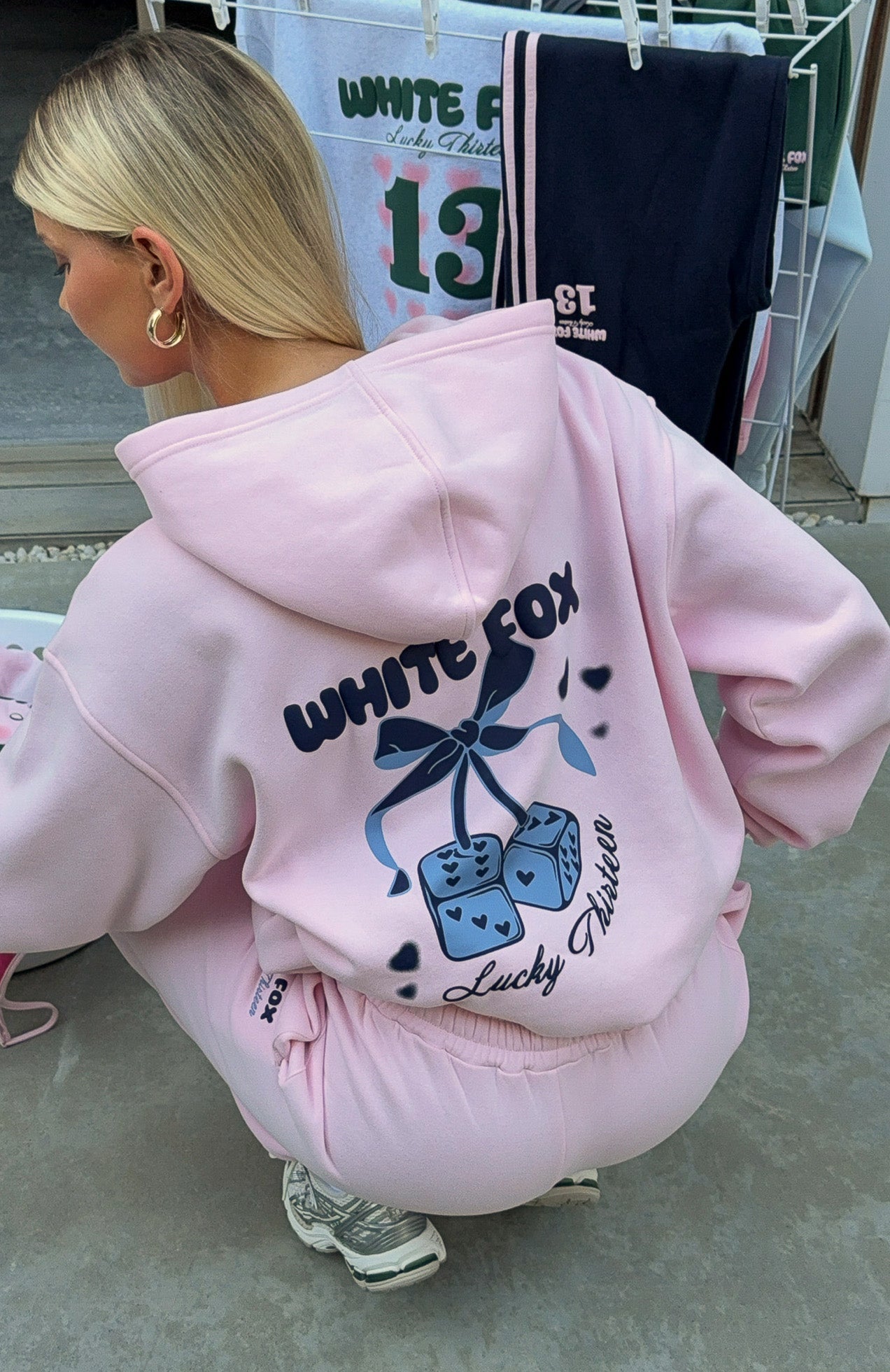 Lucky Thirteen Cheyenne Oversized Hoodie Soft Pink
