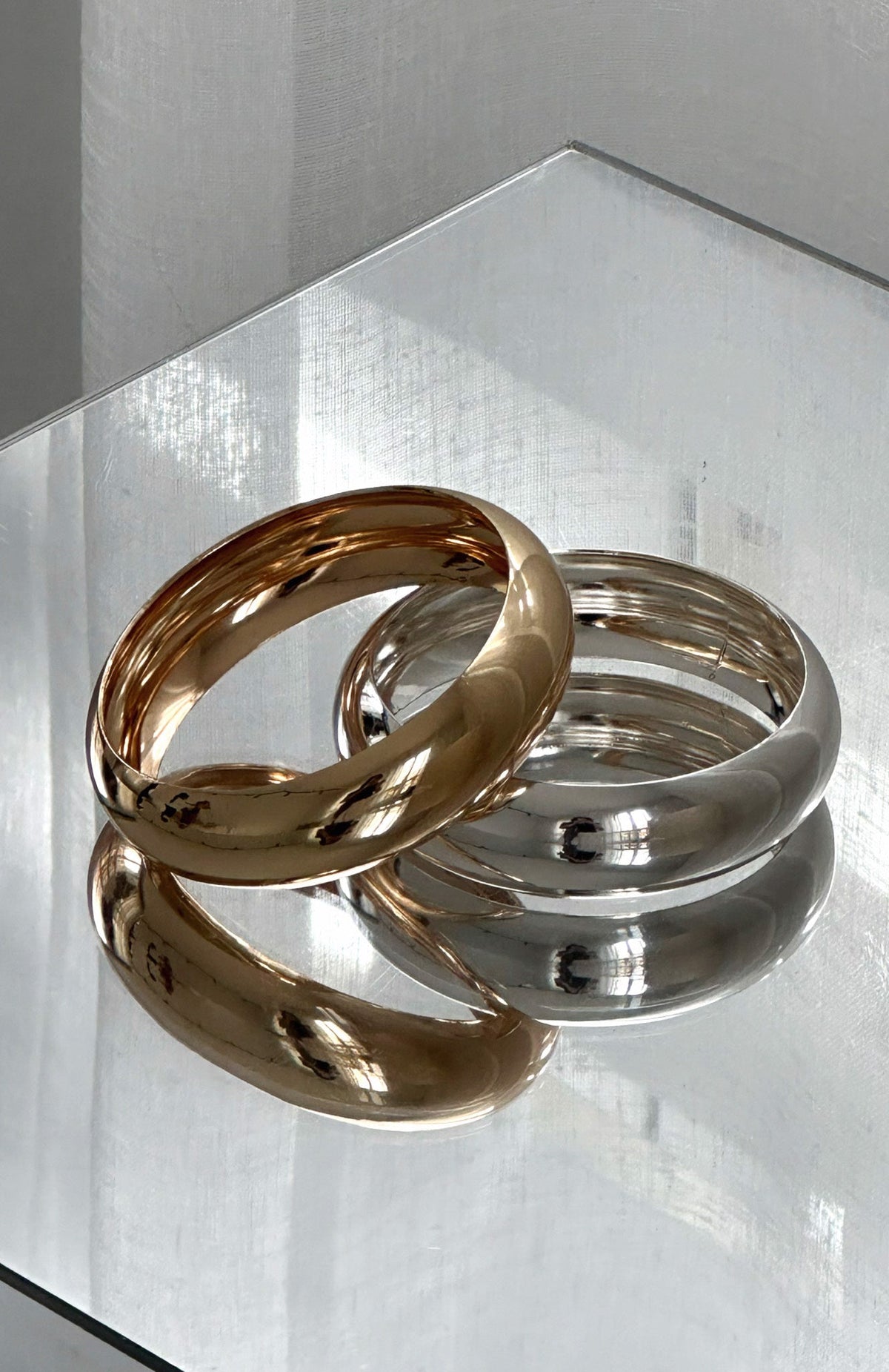 Marilyn Chunky Bangle Set Gold/Silver