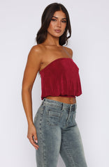 Meant To Amaze Strapless Top Berry