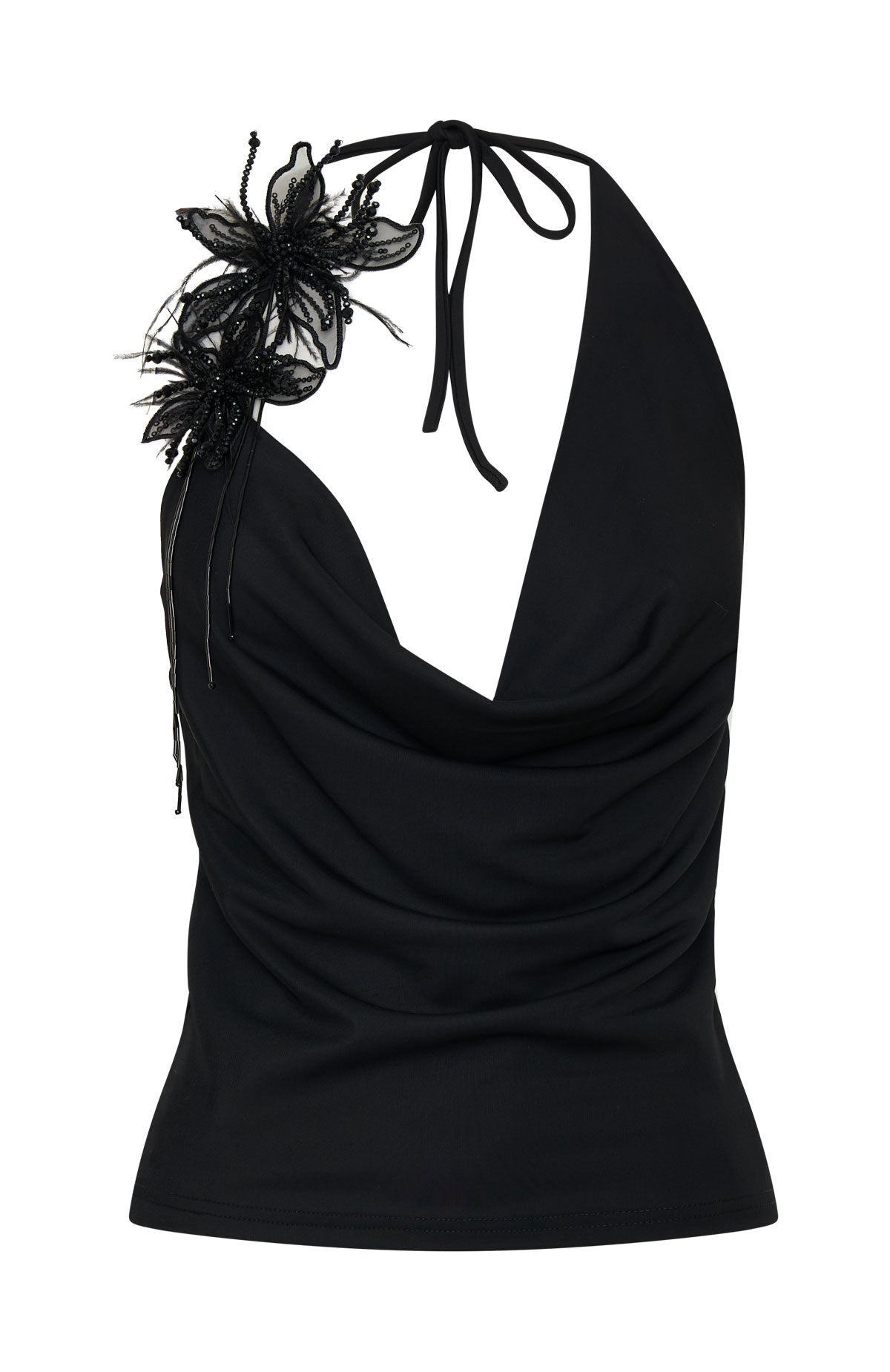 Rave Crave Halter Top Black