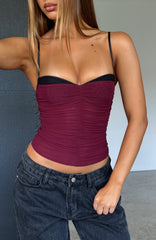Remind Me Again Bustier Burgundy