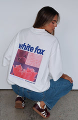 Set The Bar High Oversized Tee White