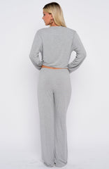 Slow Life Pyjama Pants Grey Marle