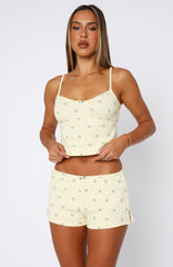 Snuggle Season Pyjama Top Lemon Floral