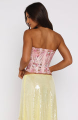 So Much To Say Strapless Bustier Pink