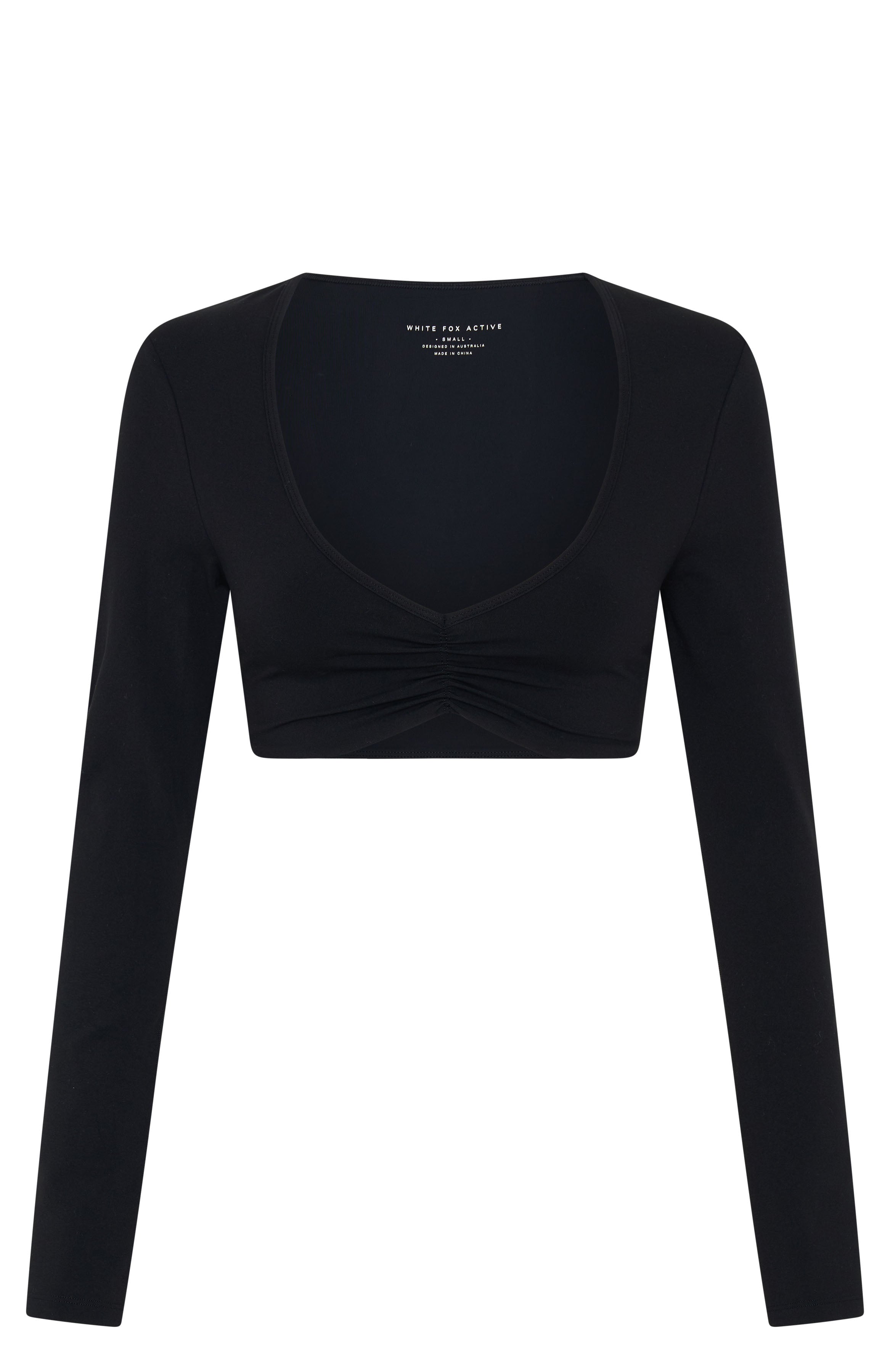 Sync Long Sleeve Crop Black