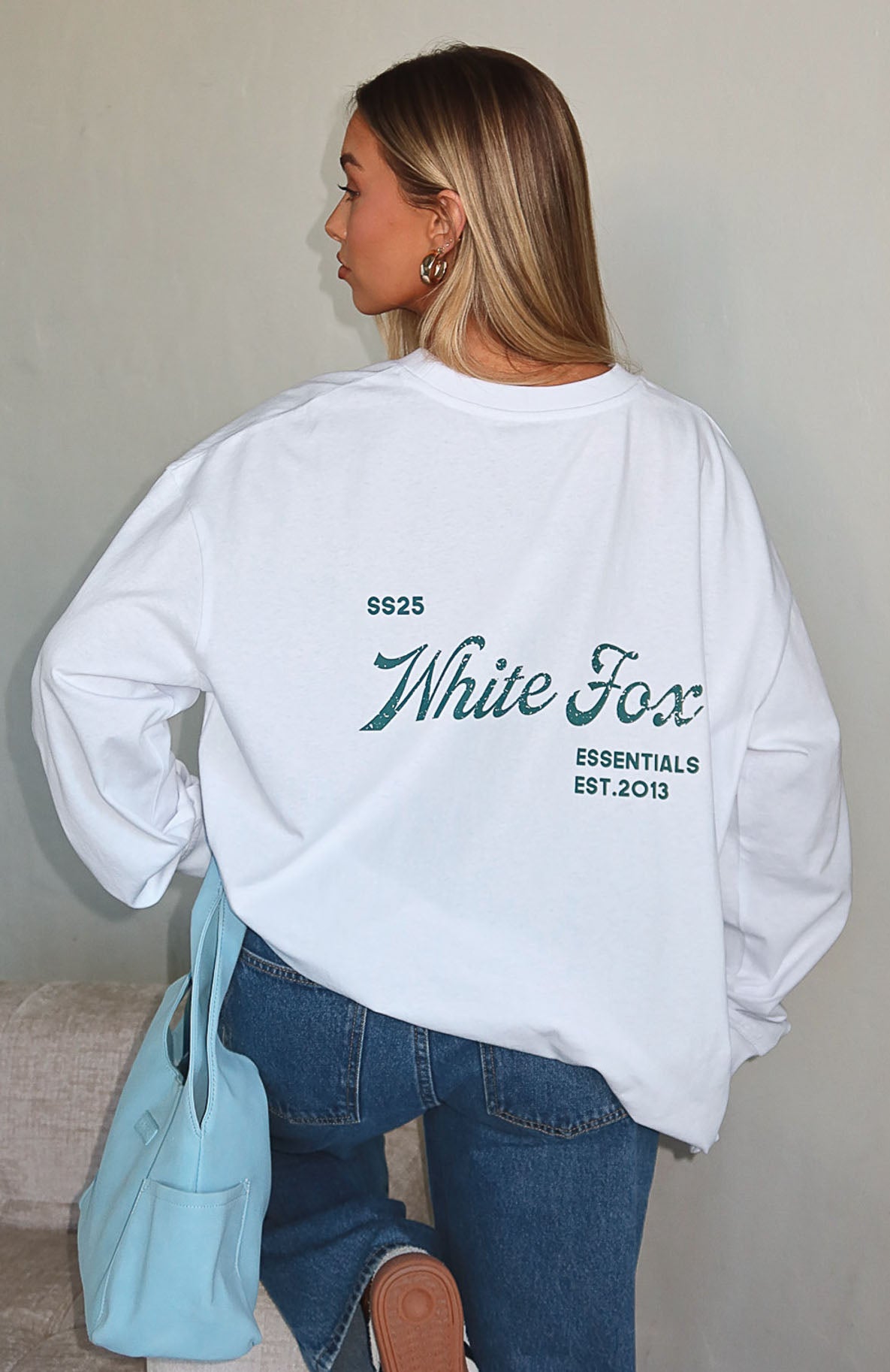 The Good Life Back Long Sleeve Tee White
