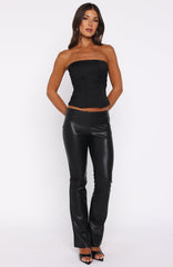 Was It You PU Pant Black