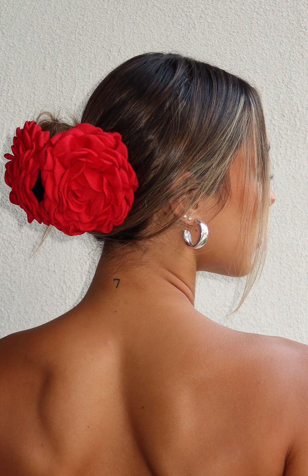 Zephyr Hair Clip Deep Red