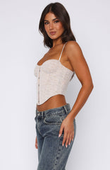 Don't Get Greedy Bustier White