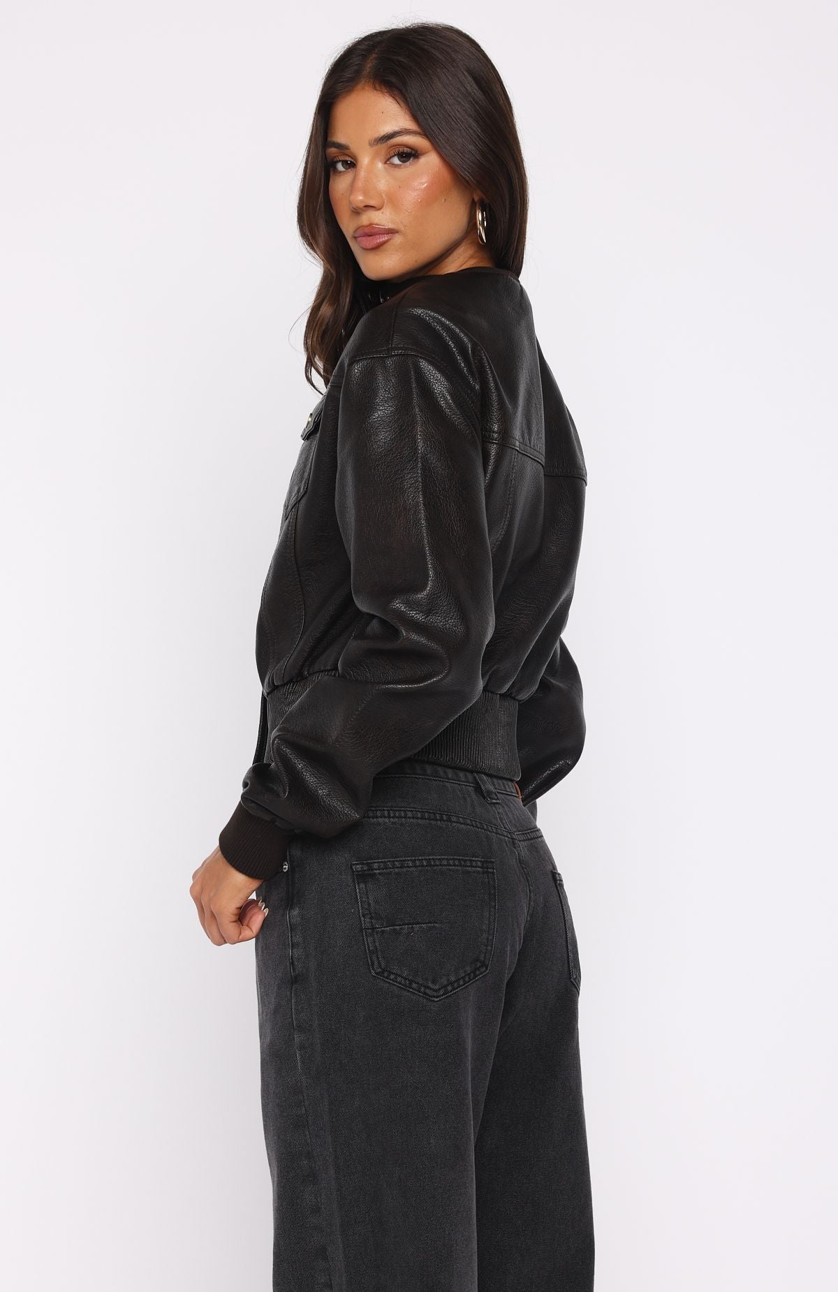 She's Sassy Pu Jacket Coffee