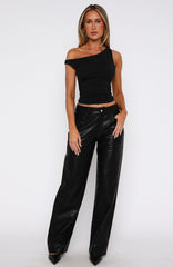 Bring The Style PU Pants Black